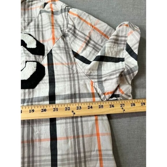 Cavi Button Up Shirt Adult Extra Large White Plaid Short Sleeve Casual Mens. - Picture 6 of 8